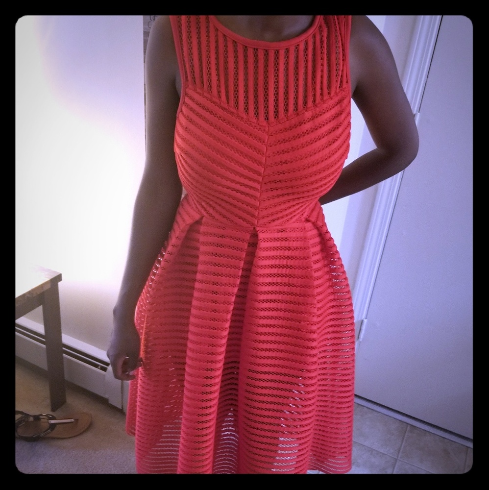 Red cocktails dress
